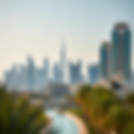 Skyline of Dubai with Nakheel developments