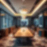 Modern office interior showcasing collaborative workspace