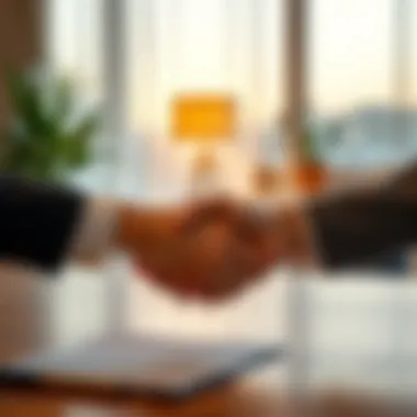 Two hands shaking symbolizing agreement