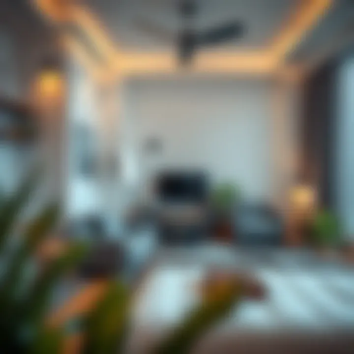 Cozy room interior with modern decor