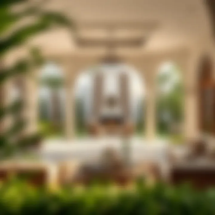 Stunning palace outdoor space and garden design