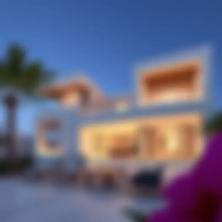 Architectural Design of Palm Jabal Ali Villa Architectural design of a villa on Palm Jabal Ali emphasizing modern aesthetics