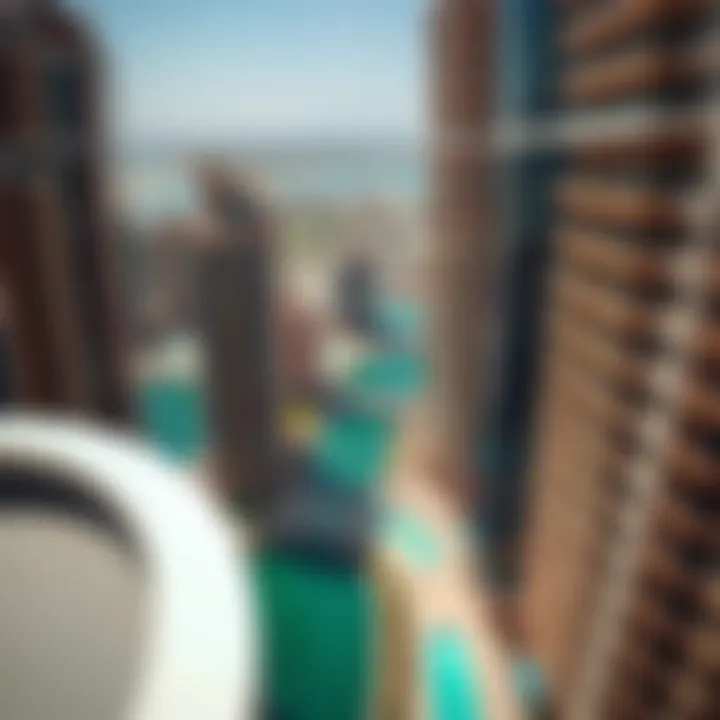 Aerial view of Jumeirah Lake Towers showcasing its unique architecture