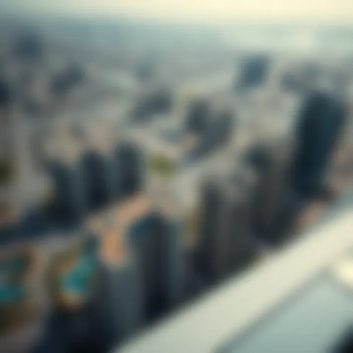 Aerial Perspective of Preatoni Developments Aerial view of Dubai highlighting Preatoni developments