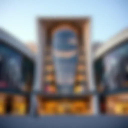 The stunning façade of Qalaria Mall showcasing modern architecture