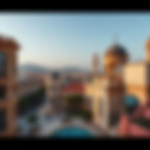 Panoramic view of قرية السيف showcasing its architectural beauty