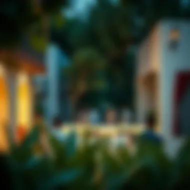 Community gathering in a serene setting of قرية السيف