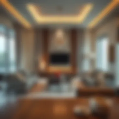 Living room interior of a rental apartment