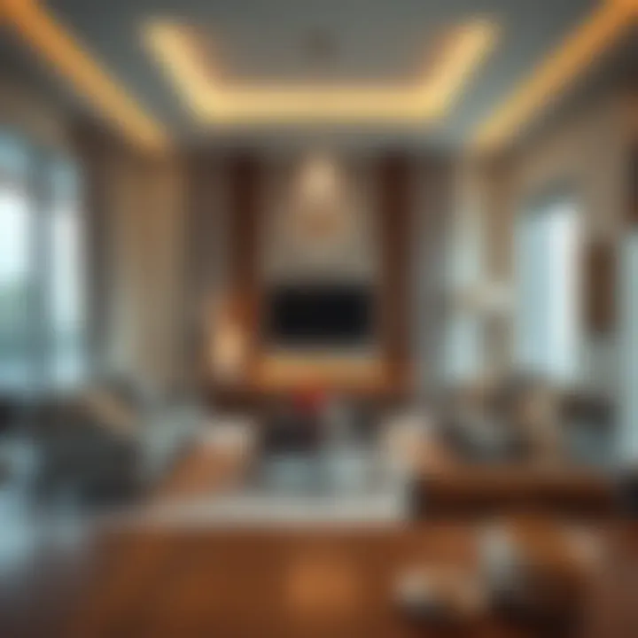 Living room interior of a rental apartment