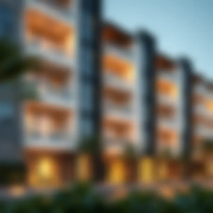 Modern apartment exterior in Al Shahama