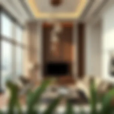 Luxurious interior of a contemporary marina apartment