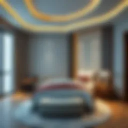 Stylish bedroom interior in Al Khail