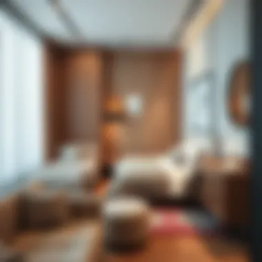 Interior design of a shared room in Silicon Oasis.