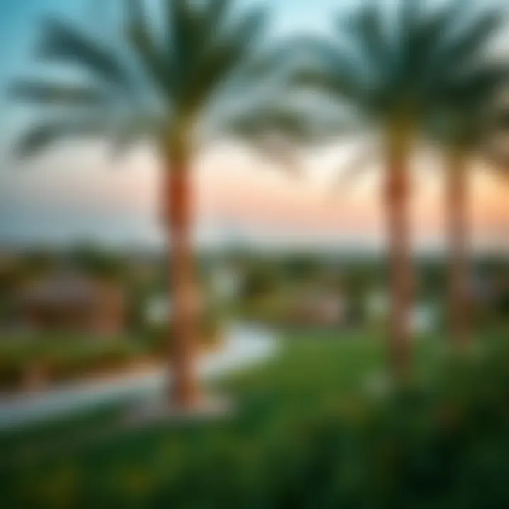 A picturesque view of Silicon Oasis park.