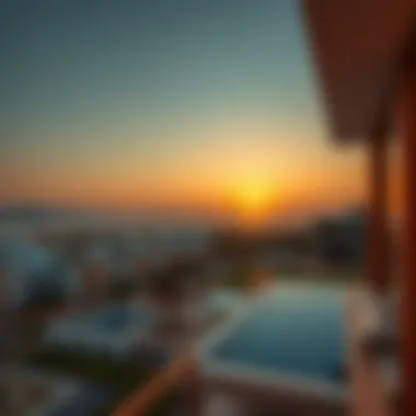 A stunning sunset view over the landscape of الشارقة مويلح