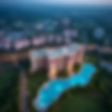 Aerial view of Sobha Sapphire and its landscaped surroundings