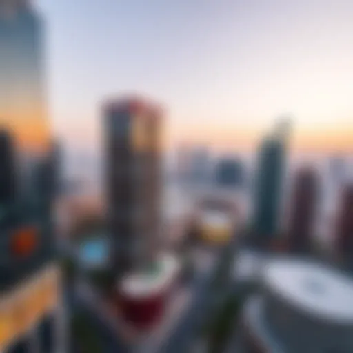 Panoramic View of TECOM Dubai Panoramic view of TECOM Dubai showcasing modern architecture