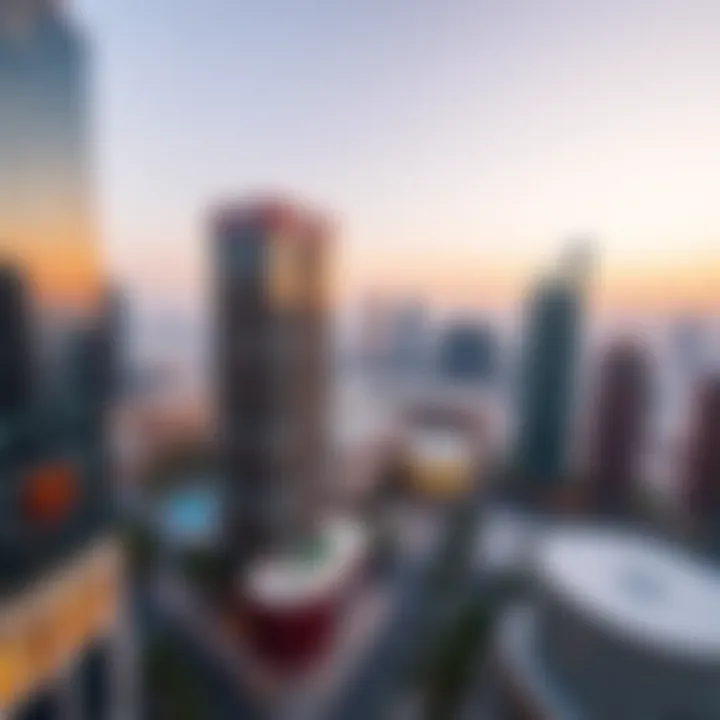 Panoramic View of TECOM Dubai Panoramic view of TECOM Dubai showcasing modern architecture