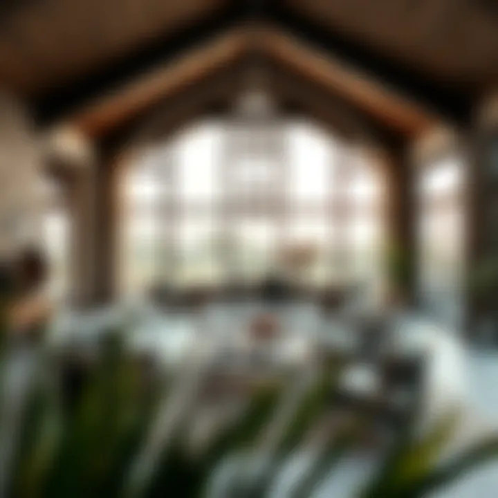 Luxurious interior of a modern farmhouse