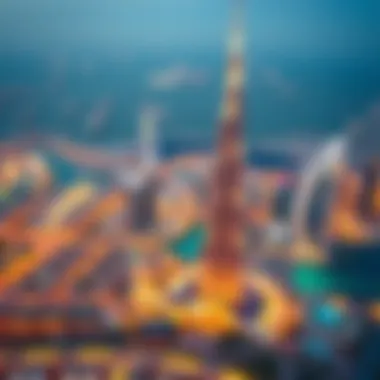Burj Royal's Impact on the Skyline Aerial view showcasing the Burj Royal's impact on Dubai's skyline