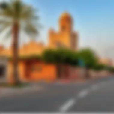 Cultural Heritage Along Dubai-Al Ain Road Historical landmark along the Dubai-Al Ain Road signifying its cultural heritage