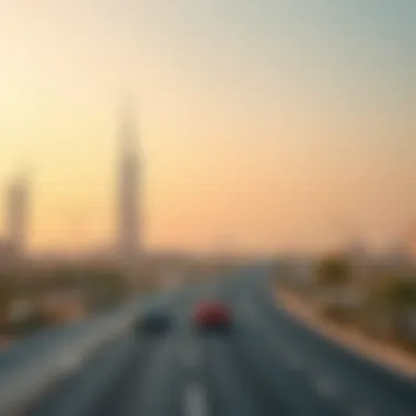 Innovative Infrastructure Developments on Dubai-Al Ain Road Modern infrastructure projects being developed along the Dubai-Al Ain Road