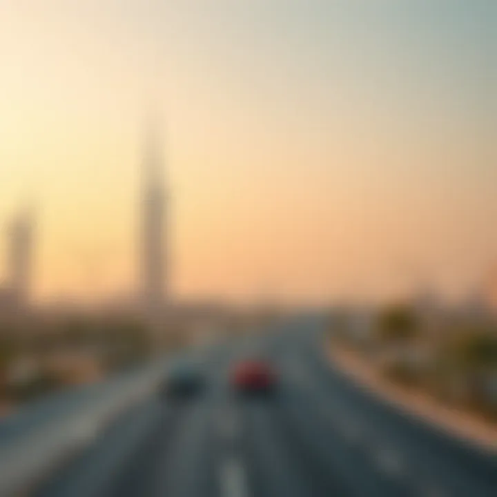 Innovative Infrastructure Developments on Dubai-Al Ain Road Modern infrastructure projects being developed along the Dubai-Al Ain Road