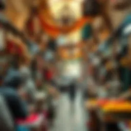 Bustling market scene at Naif Souk showcasing local goods