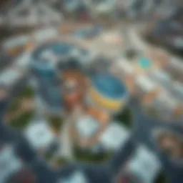 Aerial view of the Rania Business Center showcasing its modern architecture