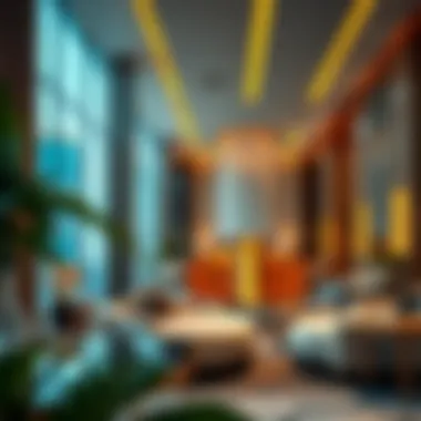 Luxury Interiors of Gold Tower Interior shot of the Gold Tower highlighting luxury office spaces.