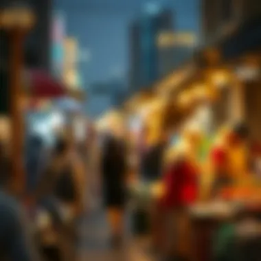 The Pulse of Dubai: A Bustling Market Scene Vibrant city life captured at a bustling market