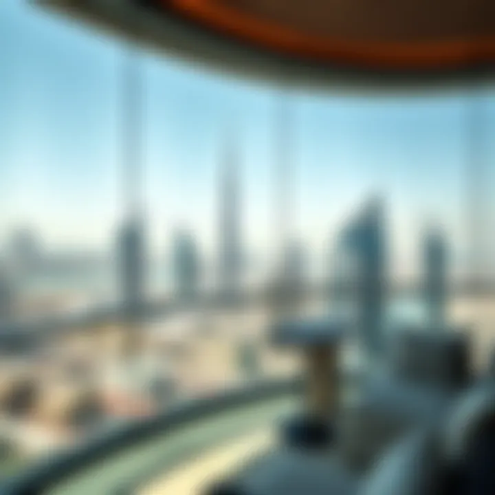 Stunning view of Dubai skyline from a private balcony