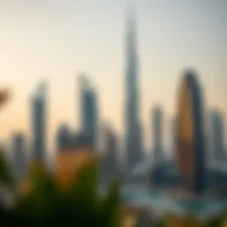 Futuristic skyline view of Future Tower 4 in Dubai