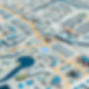 Map of Halwan suburb indicating key infrastructure and amenities