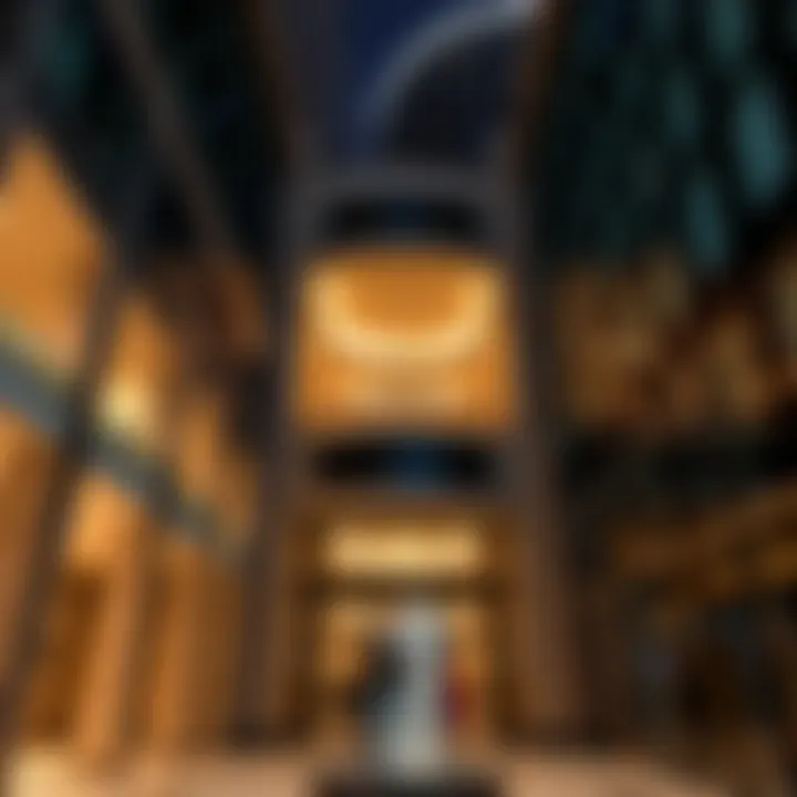 Architectural details showcasing the unique design of Hamdan Al Sayyah Tower