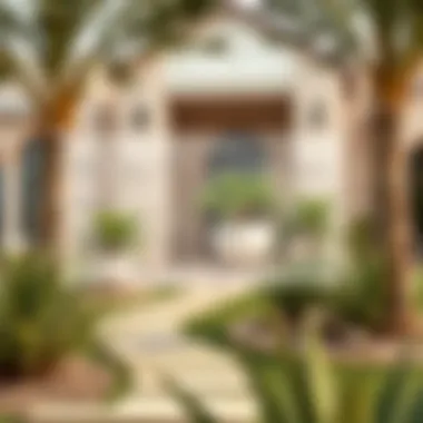 A diagram illustrating design principles for effective hard landscaping in hot climates