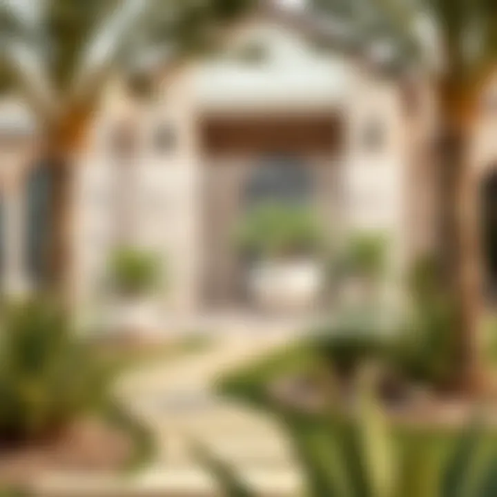 A diagram illustrating design principles for effective hard landscaping in hot climates