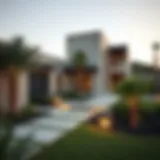 Stunning Hardscape in Dubai A beautifully landscaped outdoor space in Dubai showcasing hardscape elements