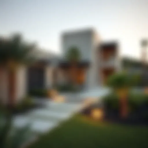 Stunning Hardscape in Dubai A beautifully landscaped outdoor space in Dubai showcasing hardscape elements