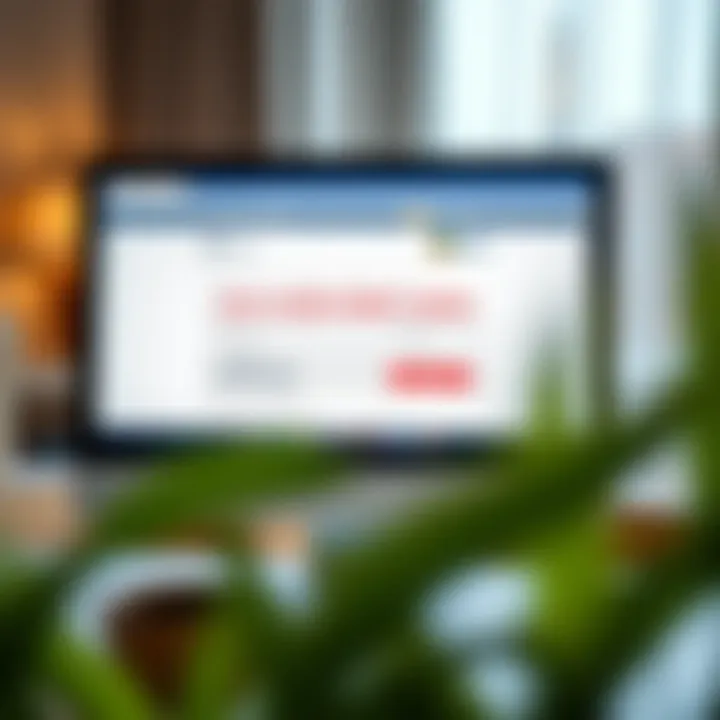 A computer screen displaying an online visa application portal