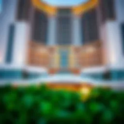 The stunning exterior of Jumaira Hotel showcasing its modern architectural design