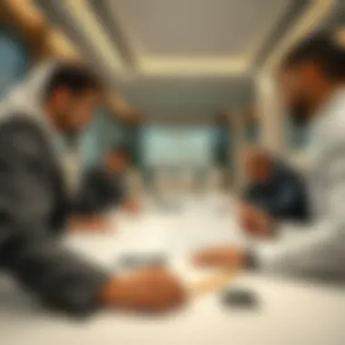 Khalid Al Attar Group team discussing project plans