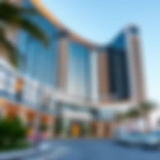 Stunning architectural view of Marina Plaza showcasing its modern design.