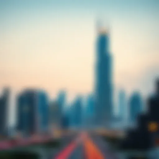 Dubai's Iconic Skyline and Real Estate Opportunities Illustration of a modern skyscraper in Dubai