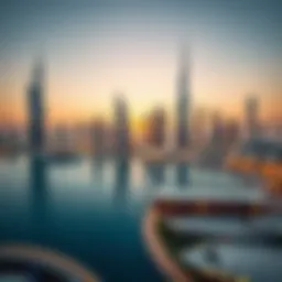 A panoramic view of Dubai's skyline highlighting luxury real estate
