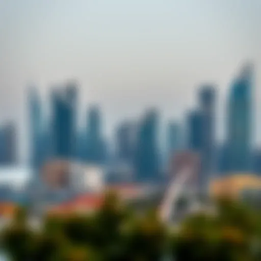 Dubai Skyline: A Hub of Luxury Real Estate Modern Dubai skyline showcasing luxury real estate