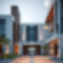 Architectural design of a modern UAE real estate property