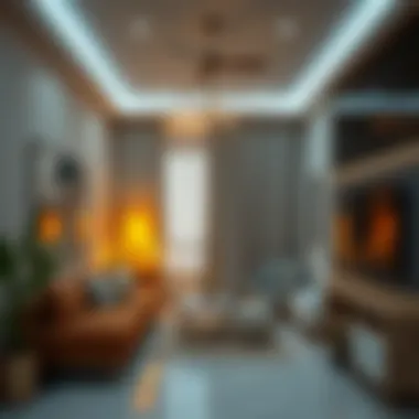 Modern studio interior with stylish decor