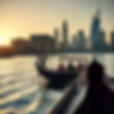 Scenic view of Bur Dubai from an abra