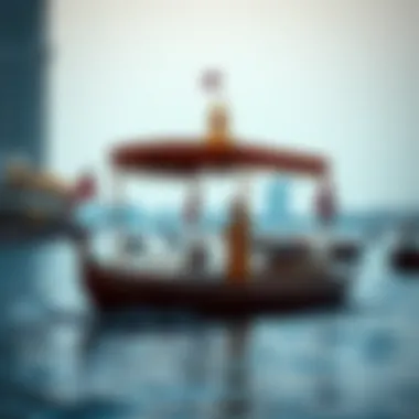 Traditional abra sailing on the Dubai Creek